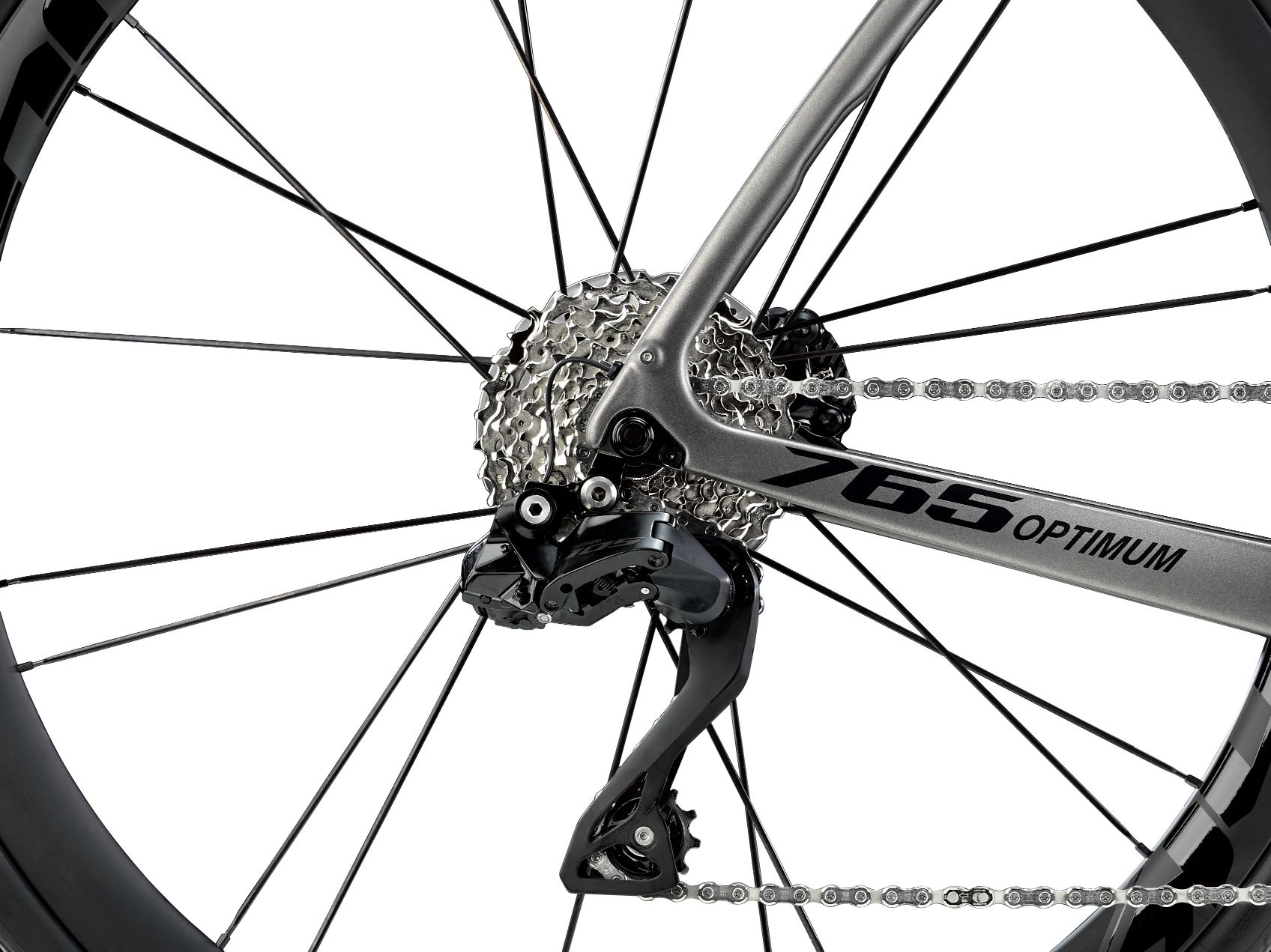 LOOK 765 Optimum 2 Disc Charcoal Metallic Black Satin 105 Di2 Look R38D Wheel - XL - Image 5