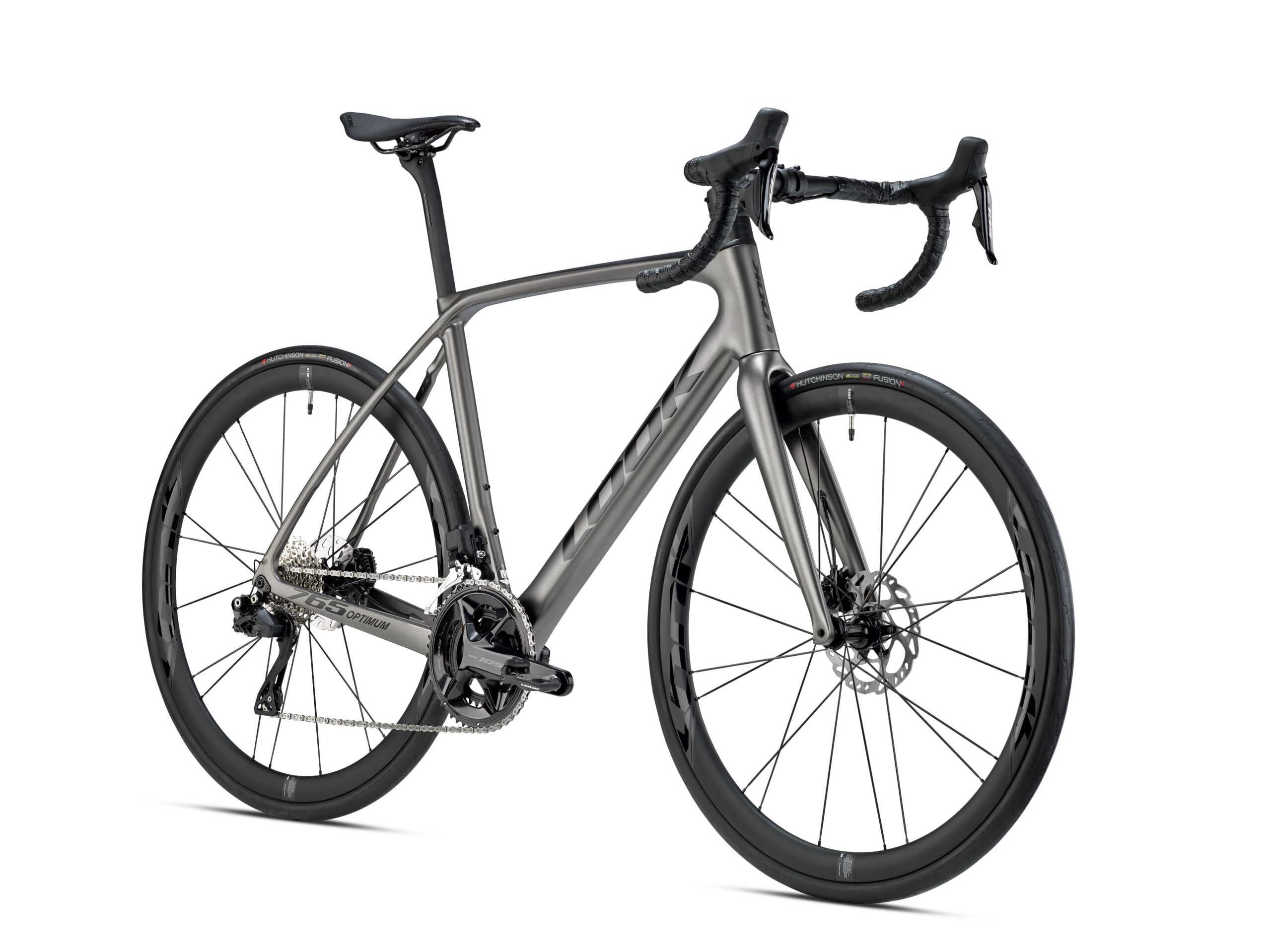 LOOK 765 Optimum 2 Disc Charcoal Metallic Black Satin 105 Di2 Look R38D Wheel - XL - Image 6