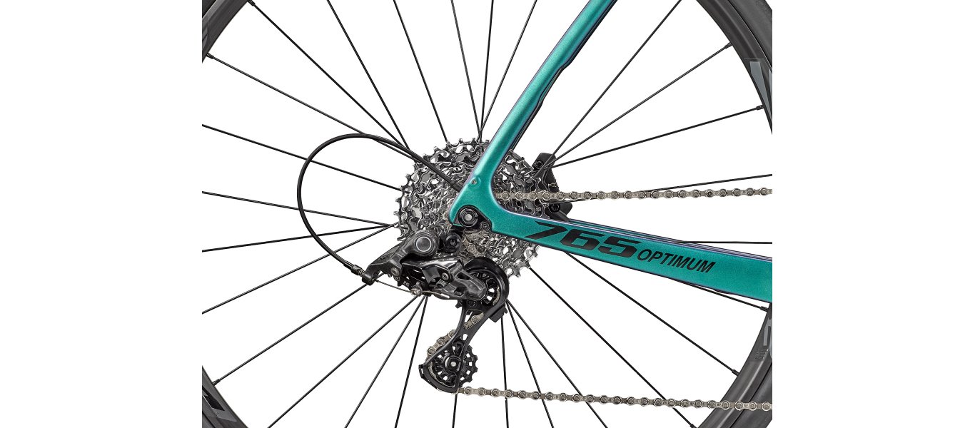 LOOK 765 Optimum 2 Disc Chameleon Green Blue Chorus 2X12 Fulcrum Racing 900 Wheel - S - Image 4