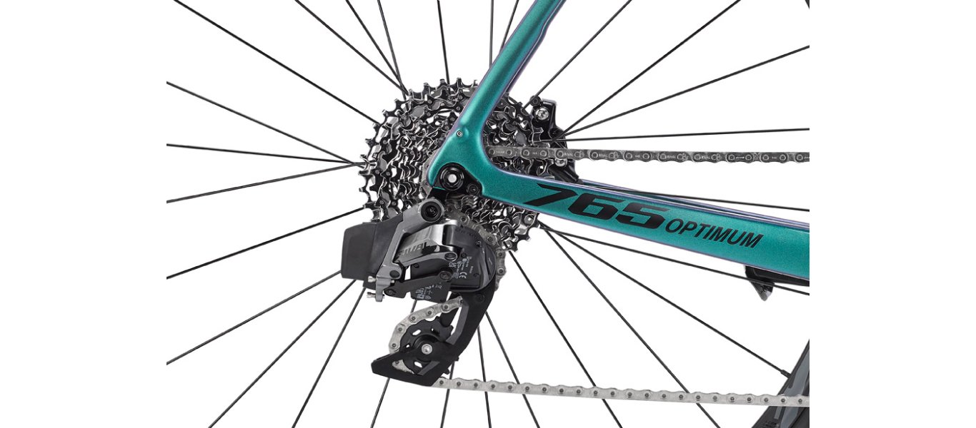 LOOK 765 Optimum 2 Disc Chameleon Green Blue Mat Rival Etap Fulcrum Racing 900 Wh - XS - Image 6