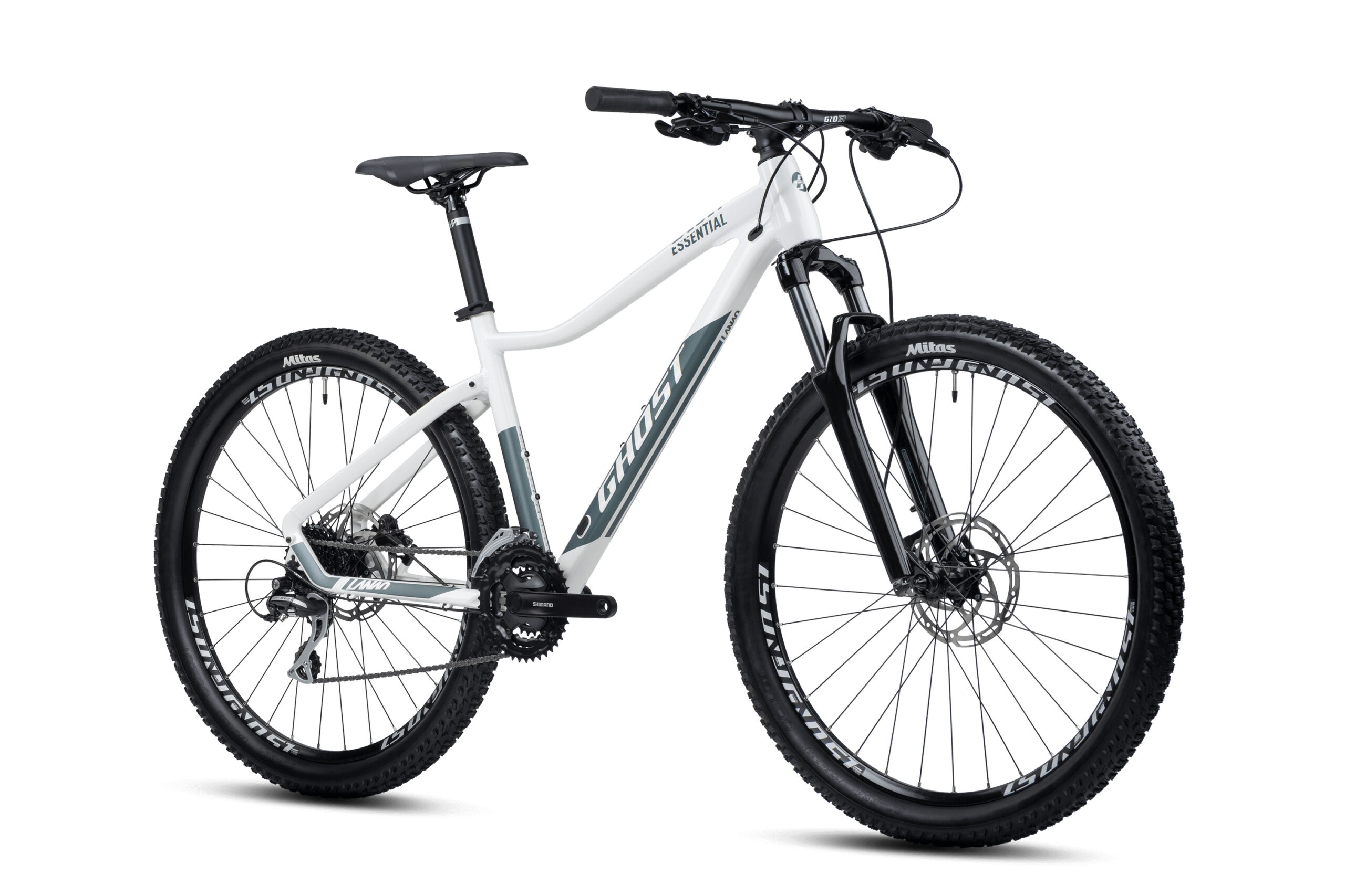 GHOST Lanao Essential 27.5 Pearl White/Metallic Green Gloss - XS - Image 2