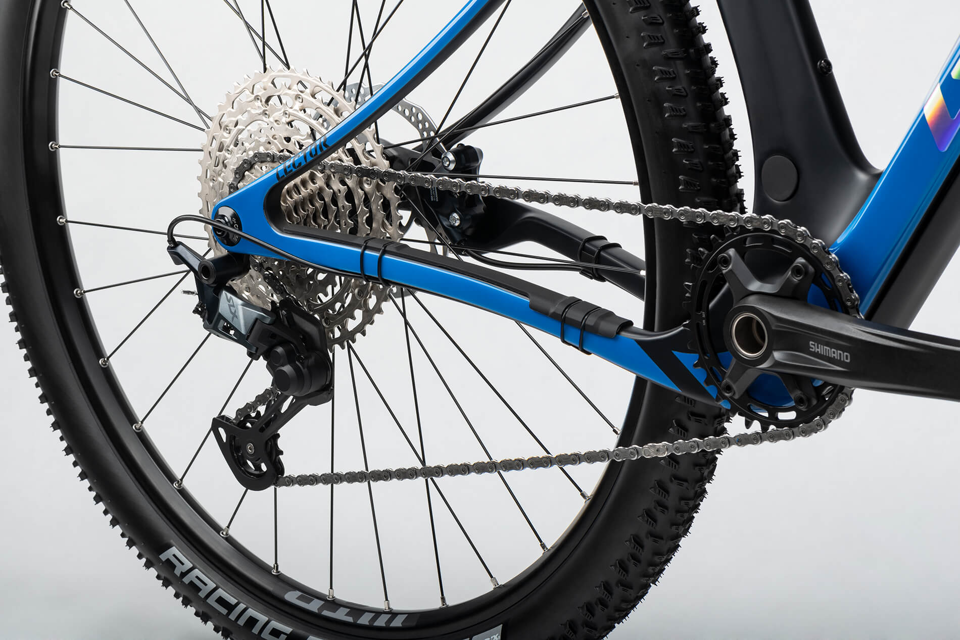 GHOST Lector Essential Raw Carbon Matt/Blue Gloss - XS - Image 6