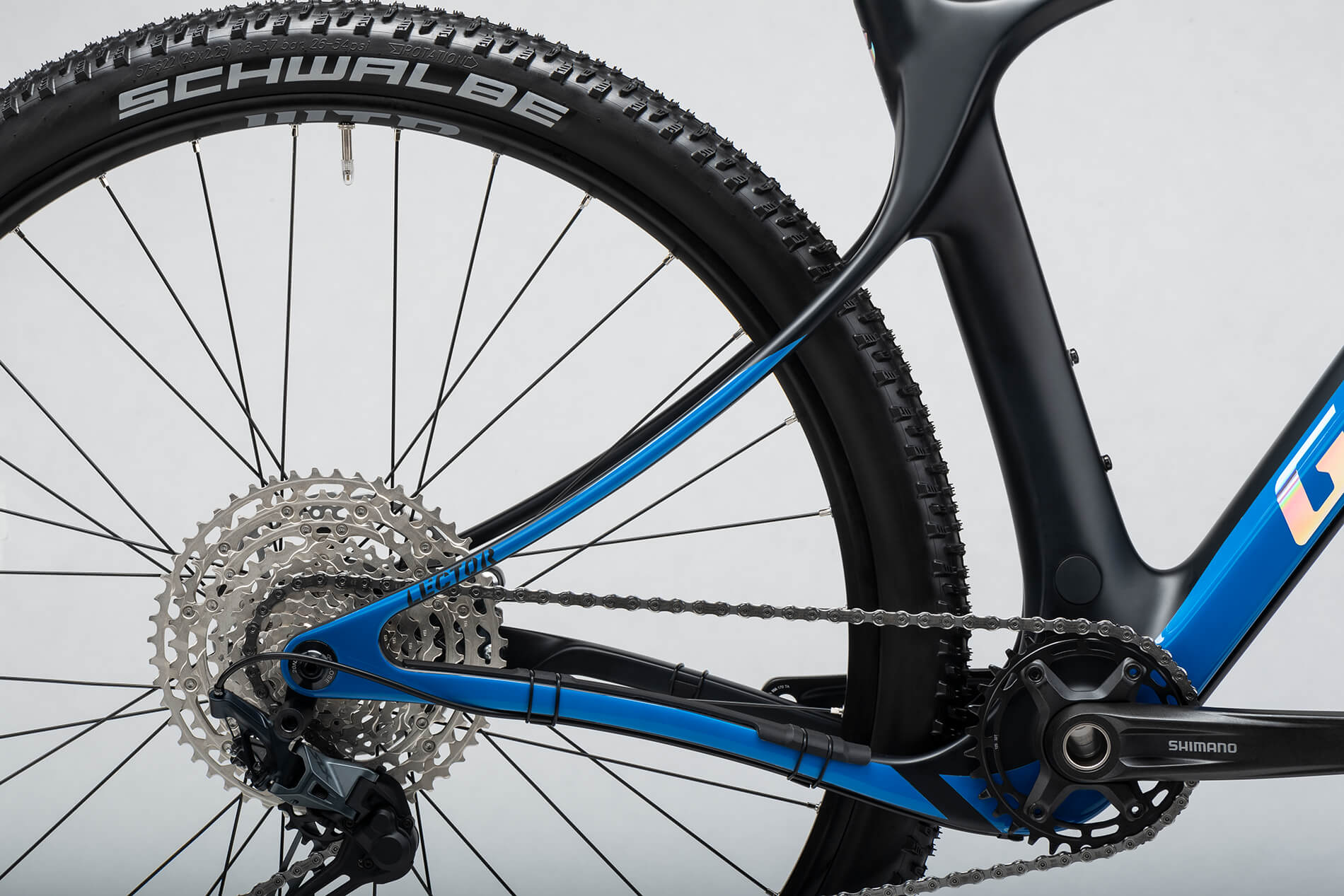 GHOST Lector Essential Raw Carbon Matt/Blue Gloss - XS - Image 7