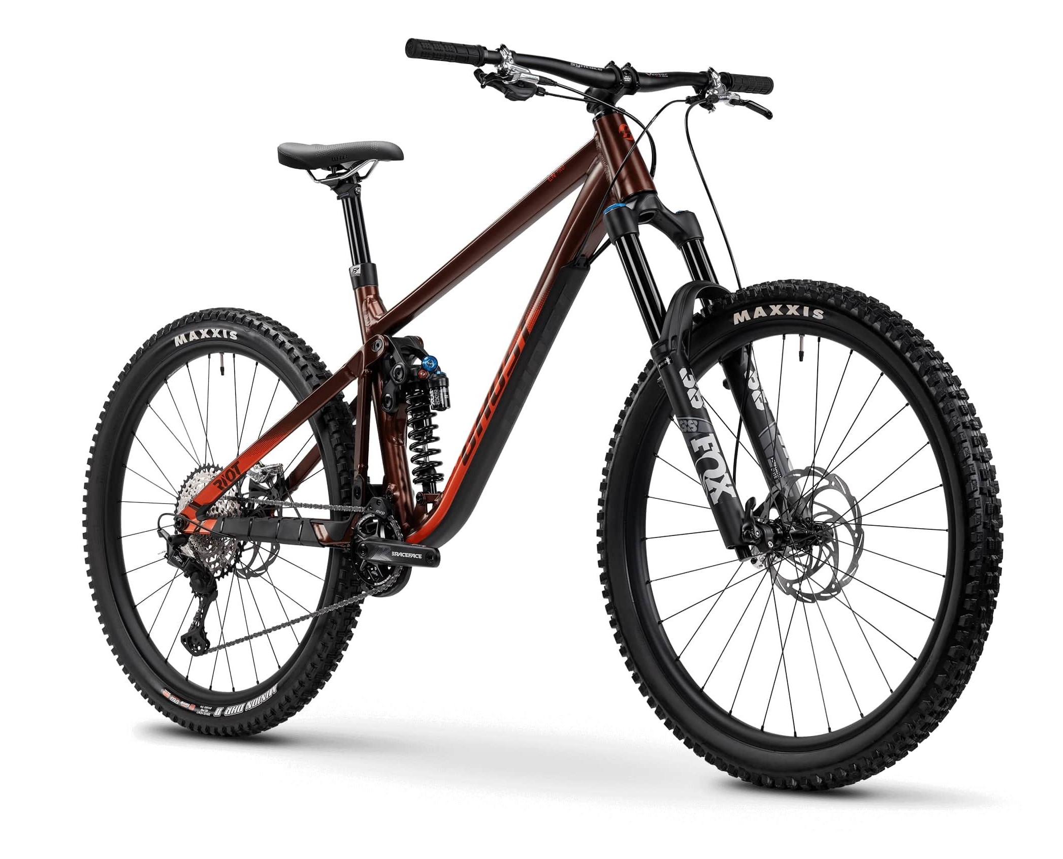 GHOST Riot EN Pro 27,5 Metallic Dark Brown/Metallic Bright Orange Matt - S - Image 2